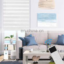 Zwave/ Tuya Battery Remote Control Roll Up Double Layers Duo Shades Zebra Blinds Wifi Motorised Roller Shade thumbnail-5