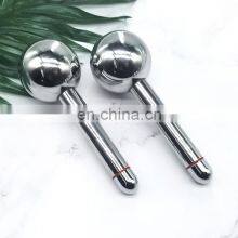 Cooling Ice Ball Stainless Steel Facial Massager Magic Cryo Ice Globes for Face Skincare