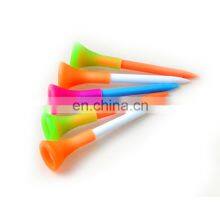 50 Pieces Acceptable Ready to Ship Random Color 83 mm Double Layers Soft Head Plastic Golf Tee thumbnail-5