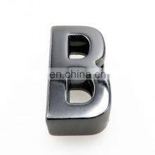Wholesale Logos Patch Scutcheon Brand Logo 26 Shiny Color Metal Wear Letters For Handbags And Decoration thumbnail-1