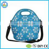 Blue Neoprene Lunch Tote Bag With Adjustable Strap thumbnail-1