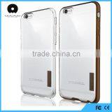 Clear Slim Transparent Acrylic Plastic Back Cover Flexible TPU Silicone Frame Bumper Hybrid Case for IPhone 6 Supplier's Choice thumbnail-2