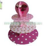 Customized Wave Point Rotation Cardboard Cupcake Stand Display thumbnail-1