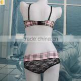 Hot Underwear Online Shopping and Plaid Nylon Bra Made in China thumbnail-4