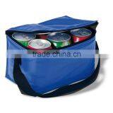 Navy Blue Single Compartment Nylon 6 Cans Pack Cooler Bag