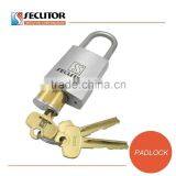 45mm, 1-25/32" Interchangeable Cylinder Safety Brass Padlock