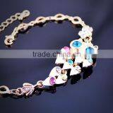 Lovely Adjustable Gold Plated Colorful Owl With Green Eyes Crystal Bracelet thumbnail-4