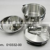 camping cookware stainless steel 1 person