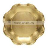 Vintage Gold Plastic Charger Plates