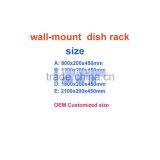 High Quality Hotel Restaurent Stainless Steel Kitchen Wall Mounting Hanging Tower Rack thumbnail-3
