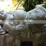 Laughing Buddha Statue White Marble Stone Hand Sculpture Carved For Temple No 37