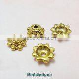 Wholesale 9mm DIY Jewelry Accessories Gold Alloy Flower Bead Spacer PB-BC018 thumbnail-1