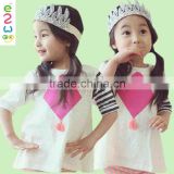 Blank T-shirt Dress with Pink Printing Kids T-shirt Wholesale                        
                                                Quality Choice