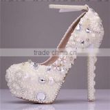 fashion hotsale bridal wedding shoes inside cover plarform beautiful wedding shoes for women