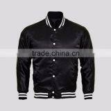 2016 New Custom Made Mens Varsity Satin Bomber Baseball Jacket thumbnail-1