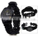 Handmade Paracord Polyester Watch Fashion Paracord Watch With Compassm Flint Whistle thumbnail-4