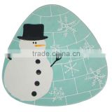 Dolomite plate with christmas design and hand-painting