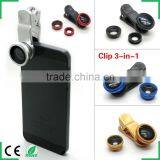 Universal 3 in 1 Lens Wide Angle Lens+macro Lens+fisheye Lens for Smartphones thumbnail-1
