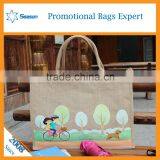 Fashion College Bags Jute Sack Jute Shopping Bag thumbnail-5