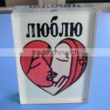 2015 Fashion Beautiful Love Shaped Crystal Image Valentines Day Gift