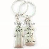 Customize Clothing metal keychain for promotion ,gift