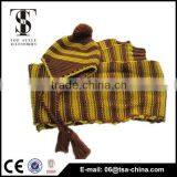 Bicolor 100% Acrylic Knitted Scarf & Hat Sets thumbnail-3