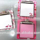 2014 Cheap Custom Magnetic Notepad With Iron Clip