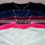 2015 New Knitwear Long Sleeve Winter Sweater Lady Leisure Beaded Pocket Women Cardigan Fashion