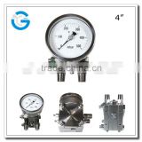 High quality 4 inch stainless steel differencial pressure gauge