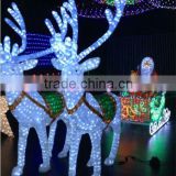 Santa in the sleigh with reindeer for led christmas decoration