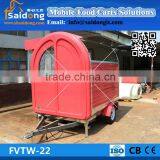 Outdoor Food Cart Kiosk on Wheels With Sliding Window Hand Push Kiosk Cart thumbnail-6