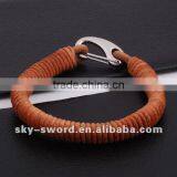 New Braided Leather Bracelet Jewelry GB10226 thumbnail-1