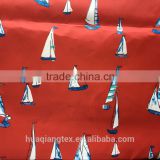 sailboat print imitation memory fabric for jacket cotton-padded jacket