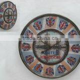 Western Decor Round Large Metal Wall Clock