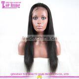 20 Inches Peruvian Hair Raw Unprocessed Virgin Lace Wig Large Stock Long Black Straight Hair Wig thumbnail-1