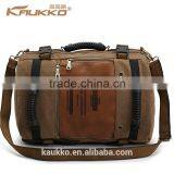 2016 Canvas Leather Vintage Duffel Travelling Bags Men Backpack Bag thumbnail-3