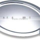 18-10 Stainless Steel Oval Mirror Tray With Stackable Handle