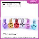 Beauty Design Flower Shaped UV Gel Colored Empty Glass Roll on Bottle for Cosmetic Essential Oil With Metal Cap