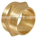 4" NPT Male x 4" NH Male Brass Adapter,Nipple thumbnail-1