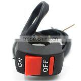 Black & Red 7/8inch Motorcycle Handlebar Accident Hazard Light Switch ON OFF Button thumbnail-2