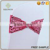 Spandex Sequin Chair Sash Bow Tie thumbnail-5