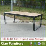 Modern Home Furniture Rectangle Rattan Teak Wooden Dining Table thumbnail-2