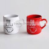 Heart Shape Ceramic Coffee Mug,stoneware With Decal thumbnail-1