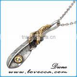 2017 Guangzhou Factory Manufacture Jewelry Pendants Charms Titanium Feather Pendant thumbnail-4