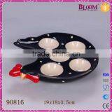 Black Chicken Ceramic Easter Egg Trays thumbnail-5