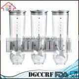 NBRSC Plastic Cheap Double/Triple Wall Mounted Home Breakfast Cereal Dispenser Bulk Food Storage Container for Sale thumbnail-3