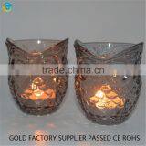 Cute Owl Head Shape Candle Holders Glass for Kids thumbnail-2