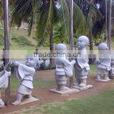 Outdoor Graden Decoration Stone Carving Marble Baby Buddha Little Monk Statue