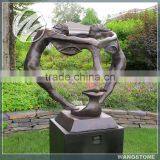 Creative Life Size Human Face Metal Nude Statue thumbnail-1