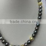 11-12mm Multicolors South Sea Pearl With Gold Clasp Necklace thumbnail-3